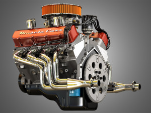 572 engine - v8 vintage muscle car engine Modelo 3D