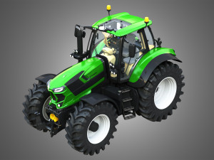 deutz fahr 7 series 8280 ttv tractor 3D Model