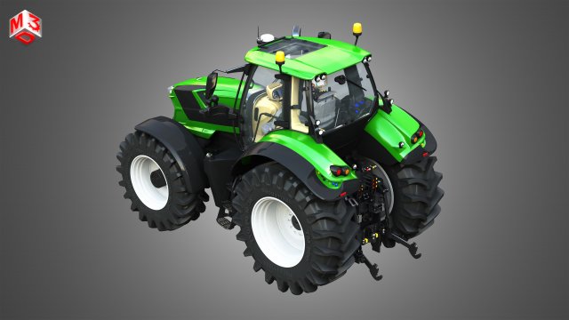 deutz fahr 7 series 8280 ttv tractor 3D Model in Heavy Equipment 3DExport