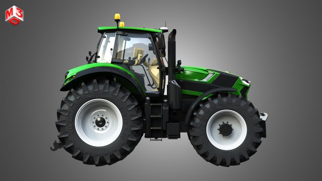 deutz fahr 7 series 8280 ttv tractor 3D Model in Heavy Equipment 3DExport
