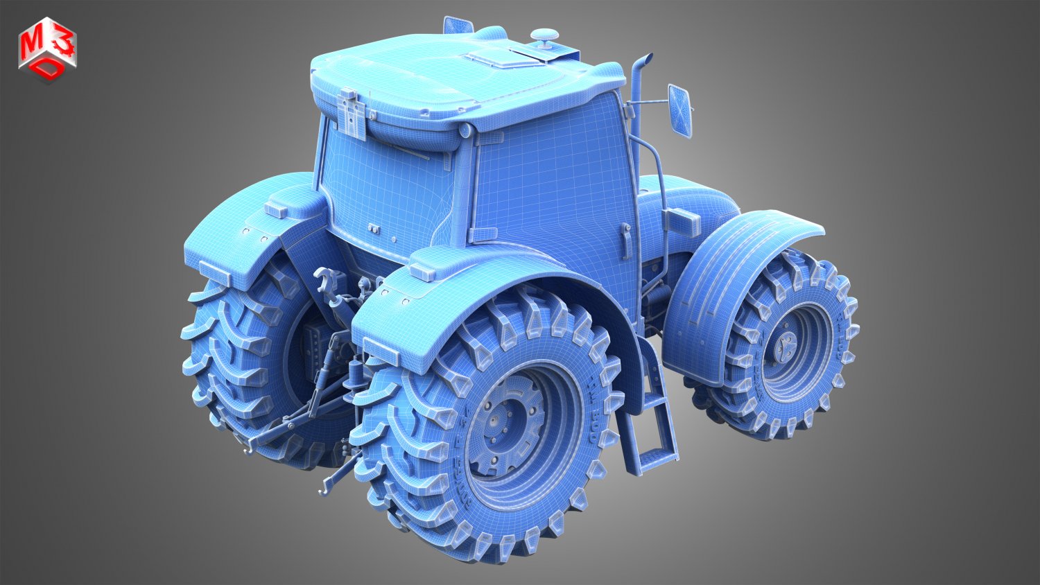Трактор 3d модель