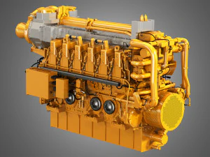 c280 marine 12 cylinder engine 3D Model