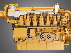 c280 marine 12 cylinder engine Modelo 3D
