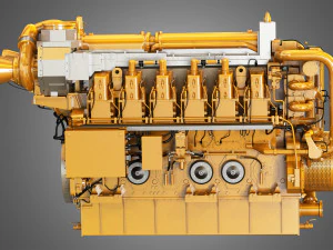 c280 marine 12 cylinder engine 3D Model