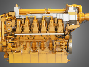 c280 marine 12 cylinder engine Modelo 3D