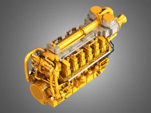 c280 marine 12 cylinder engine 3D Model