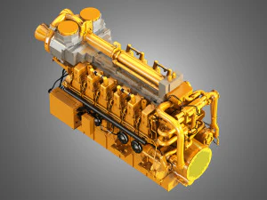 c280 marine 12 cylinder engine 3D Model