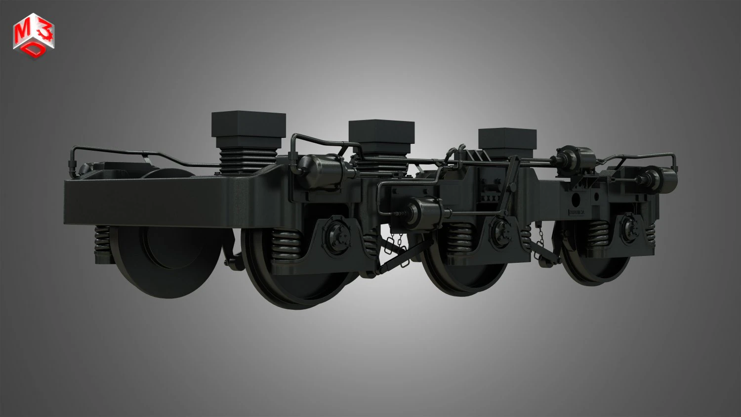 locomotive trucks - hiad truck 3D Model .c4d .max .obj .3ds .fbx .stl .blend