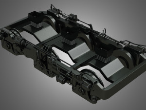 locomotive trucks - hiad truck 3D Модель