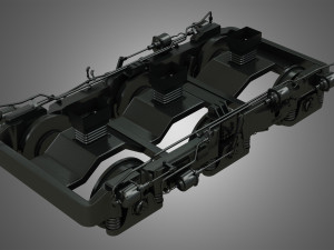 locomotive trucks - hiad truck 3D Модель