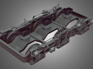 locomotive trucks - hiad truck 3D Модель