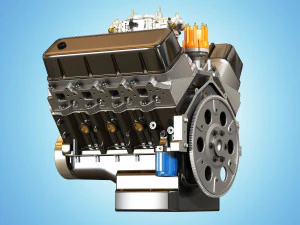 cnc-motorsports engine - низькополігональний двигун v8 3D Модель