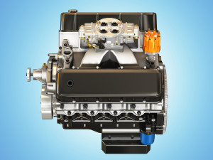 cnc-motorsports engine - v8 muscle cars engine low-poly 3D 模型