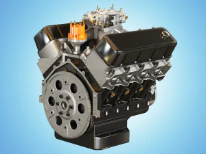 cnc-motorsports engine - низькополігональний двигун v8 3D Модель