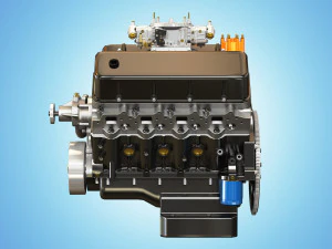 cnc-motorsports engine - низькополігональний двигун v8 3D Модель