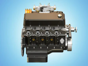 cnc-motorsports engine - низькополігональний двигун v8 3D Модель