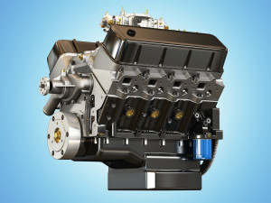 cnc-motorsports engine - v8 muscle cars engine low-poly 3D 模型