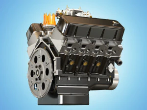 cnc-motorsports engine - низькополігональний двигун v8 3D Модель