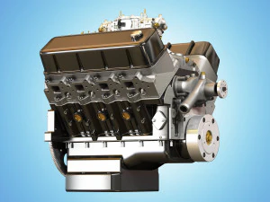 cnc-motorsports engine - низькополігональний двигун v8 3D Модель