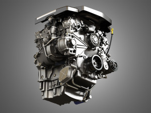 twin turbo - v6 - full engine parts 3D-Modell