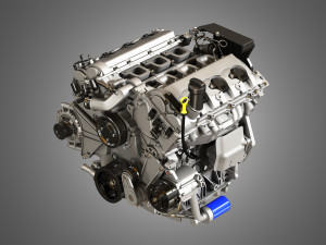 twin turbo - v6 - full engine parts 3D-Modell