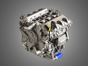 twin turbo - v6 - full engine parts 3D-Modell
