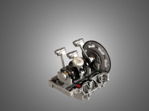 twin turbo - v6 - full engine parts 3D-Modell