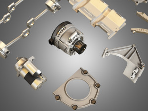 twin turbo v6 engine parts 3D मॉडल
