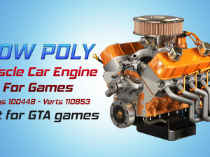 muscle car engine - v8 muscle engine 3D Model