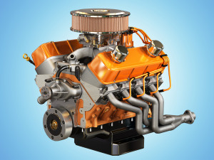 muscle car engine - v8 muscle engine 3D मॉडल