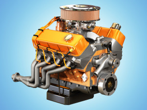 muscle car engine - v8 muscle engine 3D मॉडल