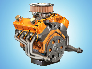 muscle car engine - v8 muscle engine 3D मॉडल