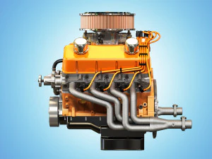 muscle car engine - v8 muscle engine 3D Model