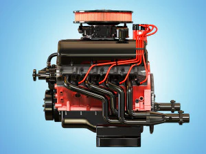 muscle car engine - v8 muscle engine two 3D Model