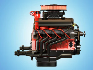 muscle car engine - v8 muscle engine two 3D Model