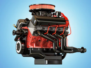 muscle car engine - v8 muscle engine two 3D Model