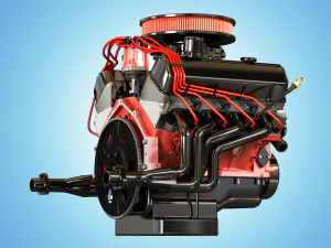 muscle car engine - v8 muscle engine two 3D Model