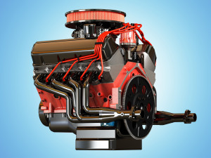 muscle car engine - v8 muscle engine two Modello 3D