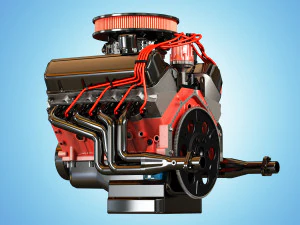 muscle car engine - v8 muscle engine two 3D Model