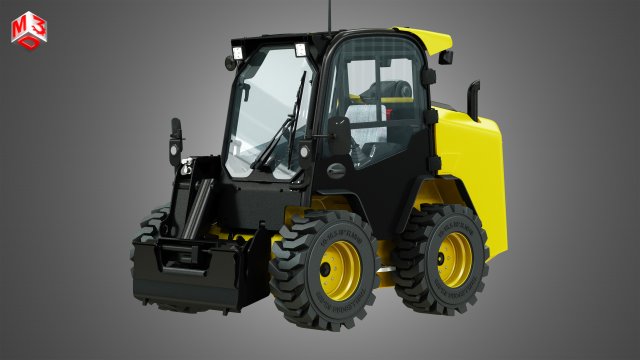 jcb skid steer loader 3D Model .c4d .max .obj .3ds .fbx .stl .blend