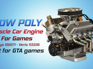 肌肉车发动机-V8肌肉发动机三 3D 模型