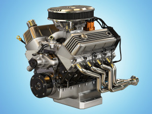 muscle car engine - v8 muscle engine three 3D 模型