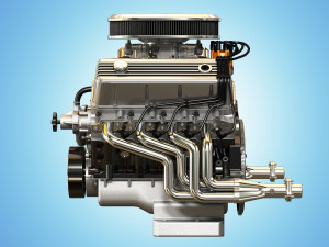 muscle car engine - v8 muscle engine three 3D 模型