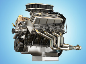 muscle car engine - v8 muscle engine three 3D 模型
