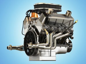 muscle car engine - v8 muscle engine three 3D 模型