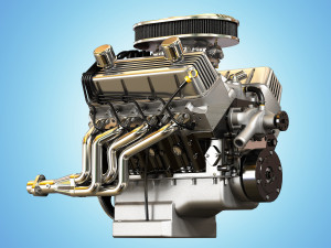 muscle car engine - v8 muscle engine three 3D 模型