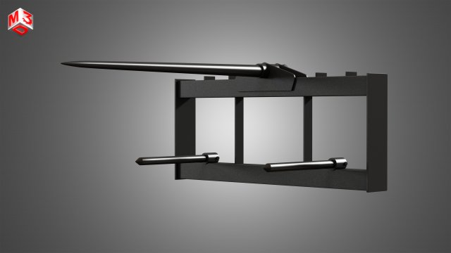 bale fork - spare part for jcb skid steer loader 3Dモデル .c4d .max .obj .3ds .fbx .stl .blend 