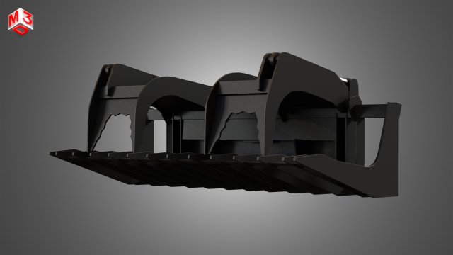 log fork - spare part for jcb skid steer loader 3Dモデル .c4d .max .obj .3ds .fbx .stl .blend 