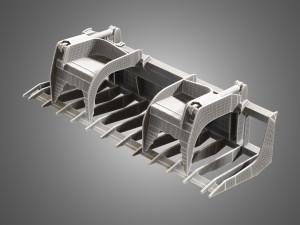 log fork - spare part for jcb skid steer loader 3Dモデル