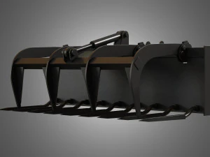 forca per letame - pezzo di ricambio per minipala jcb Modello 3D